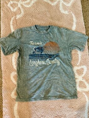 Buckle Faded Teal Longhorn Country Graphic Tee Rarely worn!